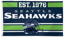 Seattle Seahawks Helmet-and-Wordmark-Style Official NFL Football Team 3' x 5' Flag - Wincraft Inc.