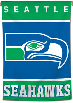 Seattle Seahawks Retro-1970s-Style Official NFL Team Logo Wall BANNER - Wincraft Inc.