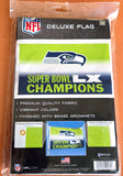 Seattle Seahawks Super Bowl LX (2026) Champions Official NFL Football Deluxe-Edition 3'x5' Flag - Wincraft