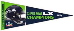 *SHIPS 2/17* Seattle Seahawks Super Bowl LX Champions (2026) Premium Felt Collector's Pennant - Wincraft