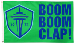 Seattle Sounders "BOOM BOOM CLAP!" MLS Soccer Deluxe-Edition 3'x5' Team Flag - Wincraft