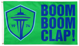 Seattle Sounders "BOOM BOOM CLAP!" MLS Soccer Deluxe-Edition 3'x5' Team Flag - Wincraft