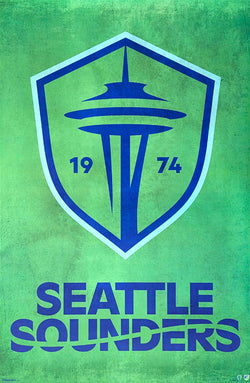 Seattle Sounders Official MLS Soccer Team Logo Poster - Costacos Sports
