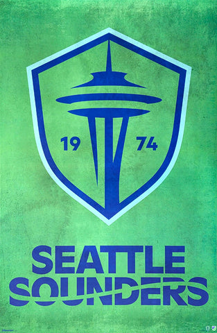 Seattle Sounders Official MLS Soccer Team Logo Poster - Costacos Sports