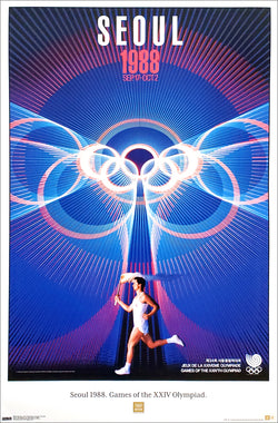 Seoul 1988 Summer Olympic Games Official IOC Commemorative Poster Reproduction - Trends