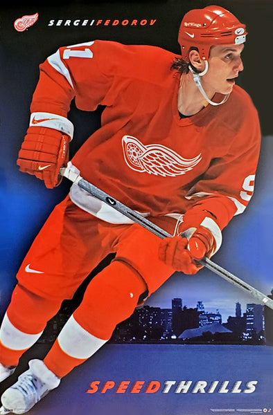 Sergei Fedorov "Speed Thrills" Detroit Red Wings Poster - Costacos 1998