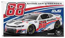 *SHIPS OCTOBER 2025* Shane Van Gisbergen NASCAR WeatherTech #88 Chevrolet Official Deluxe-Edition 3'x5' Flag - Wincraft