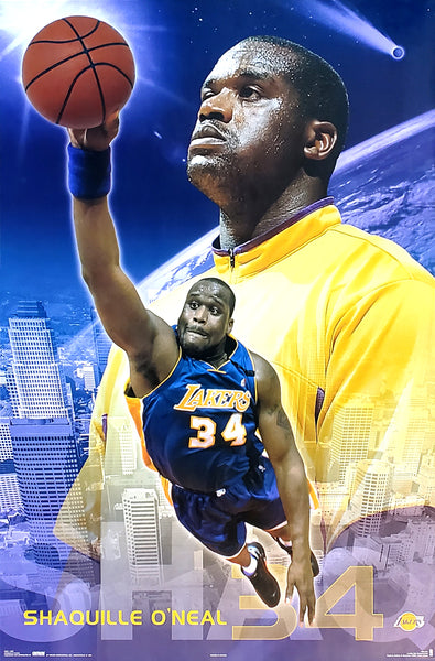 Shaquille O'Neal "Soaring" Los Angeles Lakers NBA Action Poster - Costacos 2004