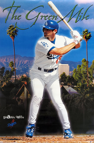 Shawn Green "The Green Mile" Los Angeles Dodgers MLB Action Poster - Costacos 2000