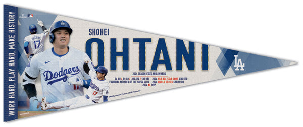 Shohei Ohtani "Make History" Los Angeles Dodgers Official Premium Felt Pennant - Wincraft 2024