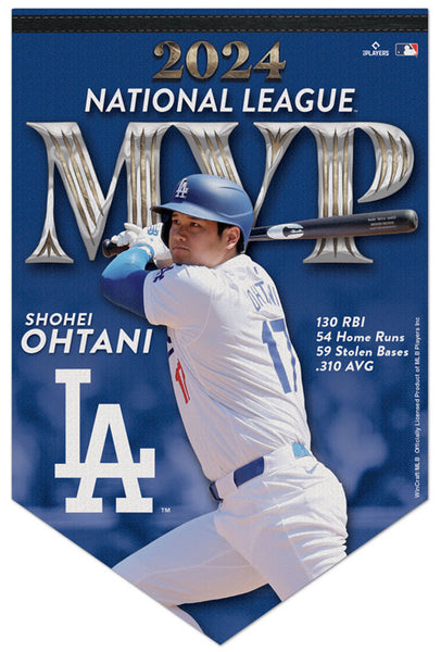 Shohei Ohtani 2024 National League MVP Los Angeles Dodgers Premium Felt Collector's 17x26 BANNER - Wincraft