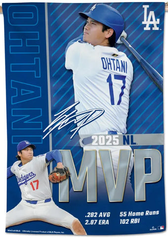 Shohei Ohtani Los Angeles Dodgers 2025 NL MVP Official Commemorative 28x40 Wall Banner - Wincraft