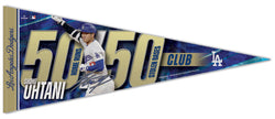 Shohei Ohtani "50-50 Club" Los Angeles Dodgers Official Premium Felt Pennant - Wincraft 2024