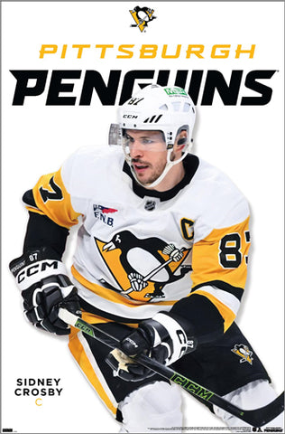 Sidney Crosby "Spotlight" Pittsburgh Penguins NHL Hockey Poster - Costacos 2024