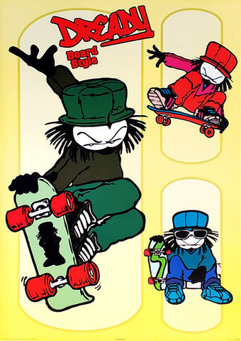 Skateboarding "Dready Board Style" Urban Art Poster - Pyramid Posters 2002