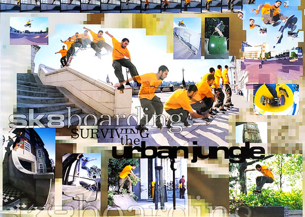 Skateboarding Action "Surviving the Urban Jungle" Poster - Pyramid Posters 2000