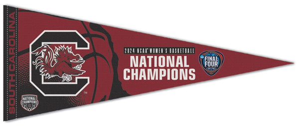 *SHIPS 4/20* South Carolina Gamecocks 2024 NCAA Women's Basketball National Champions Official Premium Felt Pennant - Wincraft
