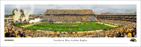 Southern Miss Golden Eagles Football Roberts Stadium Gameday Panoramic Poster Print - Blakeway 2025