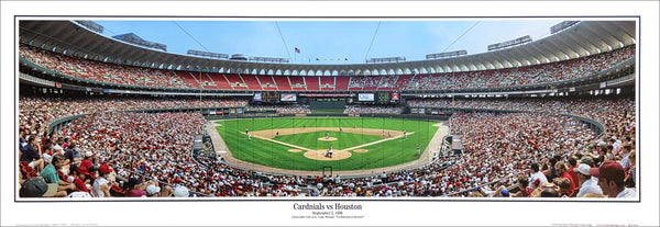 St. Louis Cardinals Busch Stadium 1996 (Ozzie Smith at-bat) Panoramic Poster Print - Everlasting Images