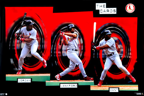 St. Louis Cardinals "The Cards" MLB Action Poster (Gant, Lankford, Jordan) - Costacos 1997