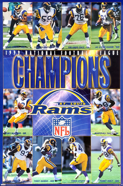 St. Louis Rams "Champions" Super Bowl Commemorative Poster - Costacos 2000