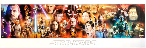 Star Wars Episodes 1-6 Classic Characters and Moments HUGE 21x62 Wall-Sized Poster - GB Eye