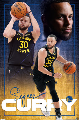 Stephen Curry "The Warrior" Golden State Warriors NBA Basketball Poster - Costacos 2025