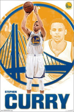 Stephen Curry "Shooting Star" Golden State Warriors NBA Poster - Trends International