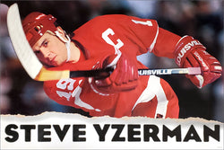 Steve Yzerman "Slapshot" Detroit Red Wings NHL Action 24x36 Poster (c.1994)