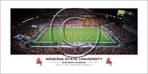 Arizona State Sun Devils Football Saturday Night Premium Poster Print - Rick Anderson 2007