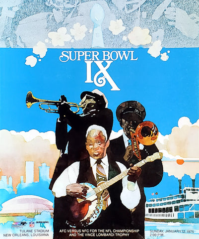 Super Bowl IX (1975) Event Poster Official NFL Licensed 20x24 Reproduction - Photofile Inc.