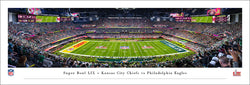 Super Bowl LIX (2025) Eagles vs. Chiefs Opening Kickoff at Caesars Superdome in New Orleans Panoramic Poster Print - Blakeway