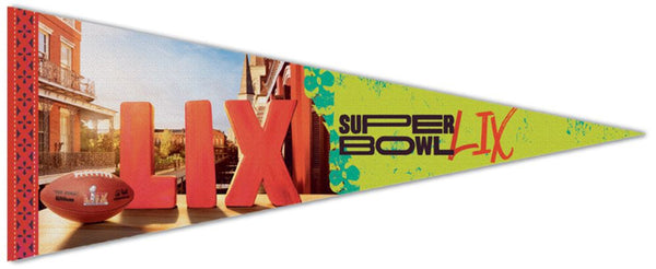 Super Bowl LIX (New Orleans 2025) Official Premium Felt Event PENNANT - Wincraft