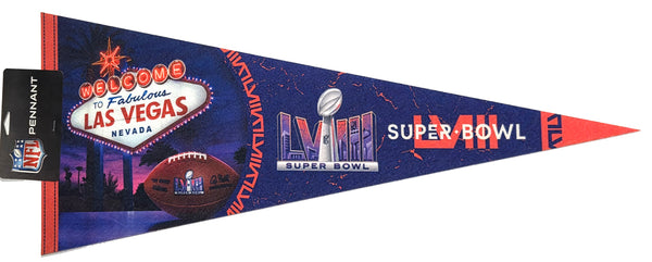 Super Bowl LVIII (Las Vegas 2024) Official Premium Felt Commemorative Pennant - RICO Inc.