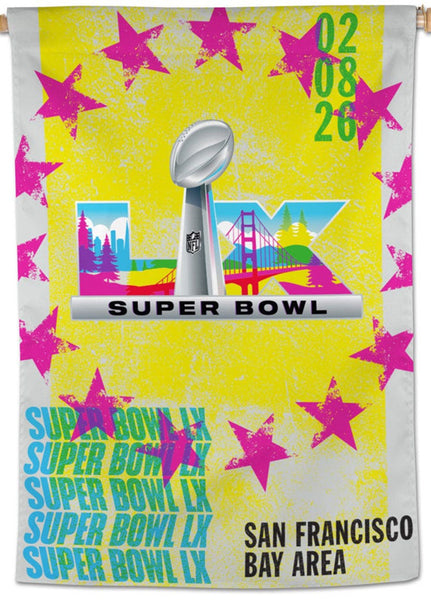 Super Bowl LX (San Francisco Bay Area 2026) Official NFL Championship Event 28x40 BANNER Flag - Wincraft