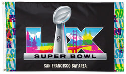 Super Bowl LX (San Francisco Bay Area 2/8/2026) Official Game Logo Deluxe-Edition 3'x5' Flag - Wincraft