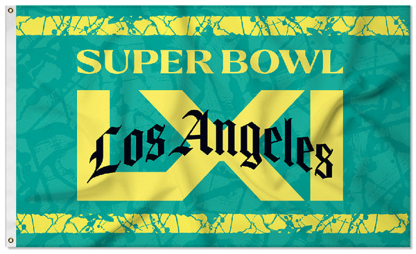 Super Bowl LXI (Los Angeles 2/14/2027) Official NFL Championship Game 3'x5' Event Flag - Rico Inc.