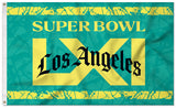 Super Bowl LXI (Los Angeles 2/14/2027) Official NFL Championship Game 3'x5' Event Flag - Rico Inc.