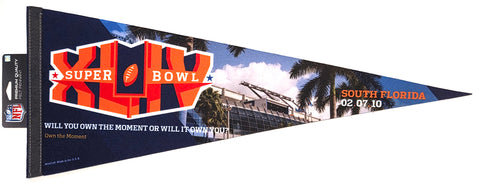 Super Bowl XLIV (2010) Official Event Premium 12x30 Felt Pennant - Wincraft Inc.