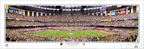 Super Bowl XLVII (Baltimore Ravens 34, 49ers 31) Panoramic Poster Print - Everlasting Images