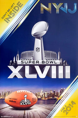 Super Bowl XLVIII (New York/New Jersey 2014) Official NFL Event Theme Art Poster - Trends International