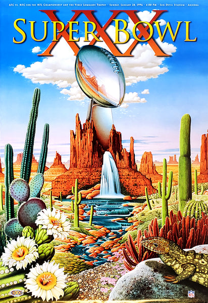 Super Bowl XXX (Arizona 1996) Official NFL Football 24x36 Event