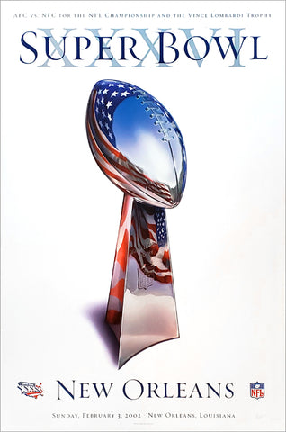 Super Bowl XXXVI (2002) February 3 Limited-Edition Official 24x36 Poster - Action Images