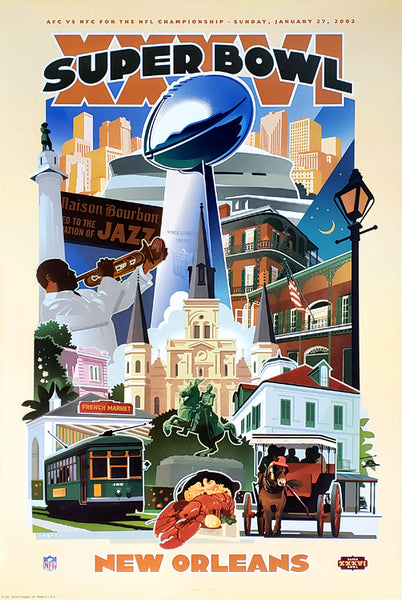 Super Bowl XXXVI Official Poster (*Jan 27 Phantom Edition*) Poster - Action Images