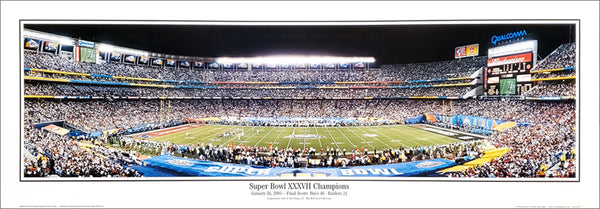 Super Bowl XXXVII (2003) Tampa Bay Buccaneers Champions Panoramic Poster Print - Everlasting Images