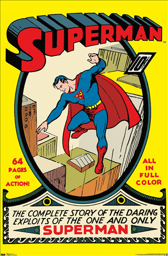 Superman #1 (Summer 1939) Official DC Comics Cover Poster Reprint - Trends International