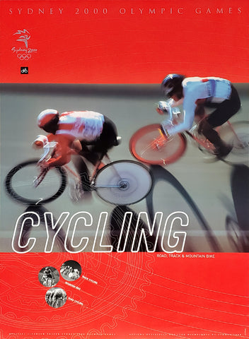 Sydney 2000 Summer Olympic Games Cycling Events Vintage Original Official Poster