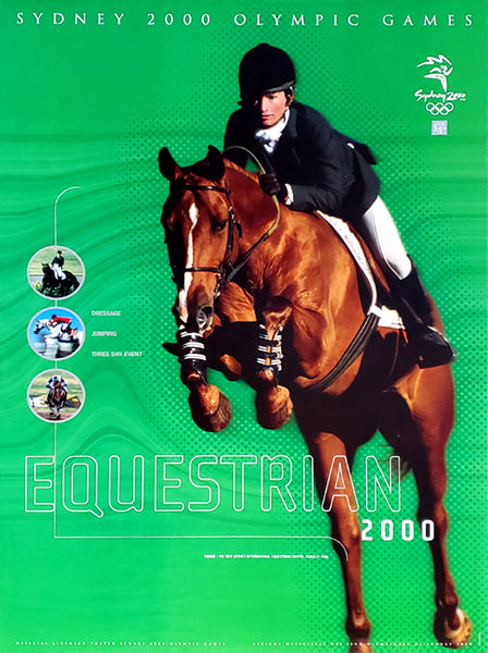 Sydney 2000 Summer Olympic Games Equestrian Events Vintage Original Official Poster