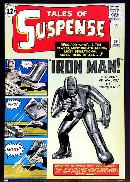 Tales of Suspense #39 ("Iron Man Is Born!") Vintage Marvel Cover Poster Reprint