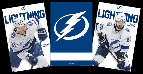 COMBO: Tampa Bay Lightning 3-Poster Combo Set (Brayden Point, Nikita Kucherov, Team Logo)